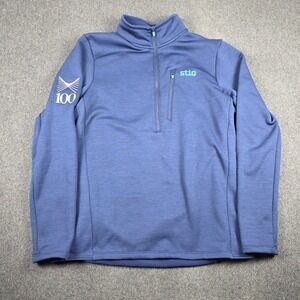 Stio Sweetwater‎ Fleece Quarter Zip Pullover Mens Medium Blue Polartec Heathered